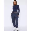 imageANRABESS Womens 2 Piece Sweatsuits Long Sleeve Tight Shirt Tops Joggers Fleece Sweatpants Sets 2025 Fall Sweat Lounge OutfitsNavy Blue
