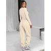 imageANRABESS Womens 2 Piece Sweatsuits Long Sleeve Tight Shirt Tops Joggers Fleece Sweatpants Sets 2025 Fall Sweat Lounge OutfitsYellow Apricot