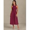 imageANRABESS Womens 2025 Summer Casual Maxi Dress A line Tiered Flowy Short Sleeve Crewneck T Shirt Beach Travel Long DressesBurgundy