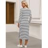 imageANRABESS Womens 34 Long Sleeve Striped Slit Midi T Shirt Dresses with Pockets 2025 Dressy Casual Fall Fashion Travel OutfitsWhite Black Stripe