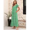 imageANRABESS Womens Boho Maxi Dresses 2025 Summer Casual Floral Puff Short Sleeve Tie Front Flowy Swing Tiered Long Beach DressLight Green