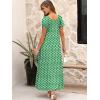 imageANRABESS Womens Boho Maxi Dresses 2025 Summer Casual Floral Puff Short Sleeve Tie Front Flowy Swing Tiered Long Beach DressLight Green