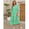 imageANRABESS Womens Boho Maxi Dresses 2025 Summer Casual V Neck Puff Sleeve Floral Tiered Flowy Swing Beach Vacation Long DressFloral Green White
