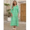 imageANRABESS Womens Boho Maxi Dresses 2025 Summer Casual V Neck Puff Sleeve Floral Tiered Flowy Swing Beach Vacation Long DressFloral Green White
