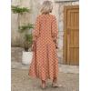 imageANRABESS Womens Boho Maxi Dresses 2025 Summer Casual V Neck Puff Sleeve Floral Tiered Flowy Swing Beach Vacation Long DressFloral Orange