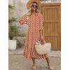 imageANRABESS Womens Boho Maxi Dresses 2025 Summer Casual V Neck Puff Sleeve Floral Tiered Flowy Swing Beach Vacation Long DressFloral Orange
