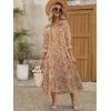 imageANRABESS Womens Boho Maxi Dresses 2025 Summer Casual V Neck Puff Sleeve Floral Tiered Flowy Swing Beach Vacation Long DressFloral Orange Red