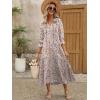 imageANRABESS Womens Boho Maxi Dresses 2025 Summer Casual V Neck Puff Sleeve Floral Tiered Flowy Swing Beach Vacation Long DressFloral Orange White