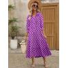 imageANRABESS Womens Boho Maxi Dresses 2025 Summer Casual V Neck Puff Sleeve Floral Tiered Flowy Swing Beach Vacation Long DressFloral Purple