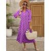 imageANRABESS Womens Boho Maxi Dresses 2025 Summer Casual V Neck Puff Sleeve Floral Tiered Flowy Swing Beach Vacation Long DressFloral Purple