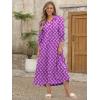 imageANRABESS Womens Boho Maxi Dresses 2025 Summer Casual V Neck Puff Sleeve Floral Tiered Flowy Swing Beach Vacation Long DressFloral Purple