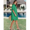 imageANRABESS Womens Button Down Shirt Dress Summer Short Sleeve Business Casual Shift Dresses with Pockets 2025 TrendyGreen