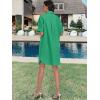 imageANRABESS Womens Button Down Shirt Dress Summer Short Sleeve Business Casual Shift Dresses with Pockets 2025 TrendyGreen