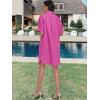 imageANRABESS Womens Button Down Shirt Dress Summer Short Sleeve Business Casual Shift Dresses with Pockets 2025 TrendyHot Pink