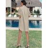imageANRABESS Womens Button Down Shirt Dress Summer Short Sleeve Business Casual Shift Dresses with Pockets 2025 TrendyKhaki