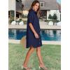 imageANRABESS Womens Button Down Shirt Dress Summer Short Sleeve Business Casual Shift Dresses with Pockets 2025 TrendyNavy Blue