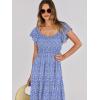 imageANRABESS Womens Casual Summer Maxi Dress Flutter Short Sleeve Scoop Neck Smocked A Line Flowy Beach Vacation Long DressesBlue Floral