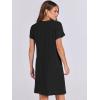 imageANRABESS Womens Casual Summer Ribbed Knit Tunic Tshirt Mini Dresses 2025 Trendy Crewneck Short Sleeve Beach Loose Shift DressBlack