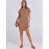 imageANRABESS Womens Casual Summer Ribbed Knit Tunic Tshirt Mini Dresses 2025 Trendy Crewneck Short Sleeve Beach Loose Shift DressBrown