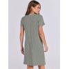 imageANRABESS Womens Casual Summer Ribbed Knit Tunic Tshirt Mini Dresses 2025 Trendy Crewneck Short Sleeve Beach Loose Shift DressGray Green