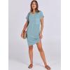 imageANRABESS Womens Casual Summer Ribbed Knit Tunic Tshirt Mini Dresses 2025 Trendy Crewneck Short Sleeve Beach Loose Shift DressLight Blue