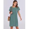 imageANRABESS Womens Casual Summer Ribbed Knit Tunic Tshirt Mini Dresses 2025 Trendy Crewneck Short Sleeve Beach Loose Shift DressLight Green
