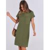 imageANRABESS Womens Casual Summer Ribbed Knit Tunic Tshirt Mini Dresses 2025 Trendy Crewneck Short Sleeve Beach Loose Shift DressOlive