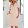 imageANRABESS Womens Casual Summer T Shirt Dress Short Sleeve V Neck Mini Shift Dresses 2025 Fashion Vacation Travel OutfitKhaki