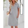 imageANRABESS Womens Casual Summer T Shirt Dress Short Sleeve V Neck Mini Shift Dresses 2025 Fashion Vacation Travel OutfitLight Grey