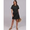 imageANRABESS Womens Dresses 2025 Summer Casual Short Sleeve Crew Neck Elastic Waist Mini T Shirt Dress with PocketsBlack
