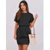 imageANRABESS Womens Dresses 2025 Summer Casual Short Sleeve Crew Neck Elastic Waist Mini T Shirt Dress with PocketsBlack