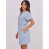 imageANRABESS Womens Dresses 2025 Summer Casual Short Sleeve Crew Neck Elastic Waist Mini T Shirt Dress with PocketsLight Blue