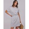 imageANRABESS Womens Dresses 2025 Summer Casual Short Sleeve Crew Neck Elastic Waist Mini T Shirt Dress with PocketsLight Grey