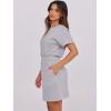 imageANRABESS Womens Dresses 2025 Summer Casual Short Sleeve Crew Neck Elastic Waist Mini T Shirt Dress with PocketsLight Grey