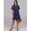 imageANRABESS Womens Dresses 2025 Summer Casual Short Sleeve Crew Neck Elastic Waist Mini T Shirt Dress with PocketsNavy Blue