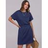 imageANRABESS Womens Dresses 2025 Summer Casual Short Sleeve Crew Neck Elastic Waist Mini T Shirt Dress with PocketsNavy Blue