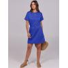 imageANRABESS Womens Dresses 2025 Summer Casual Short Sleeve Crew Neck Elastic Waist Mini T Shirt Dress with PocketsRoyal Blue