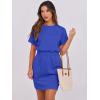 imageANRABESS Womens Dresses 2025 Summer Casual Short Sleeve Crew Neck Elastic Waist Mini T Shirt Dress with PocketsRoyal Blue