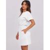 imageANRABESS Womens Dresses 2025 Summer Casual Short Sleeve Crew Neck Elastic Waist Mini T Shirt Dress with PocketsWhite