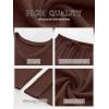 imageANRABESS Womens Fleece Pajama Sets 2 Piece Outfits Matching Lounge Set Casual Ribbed Knit Long Sleeve Pj 2025 Fall SleepwearDark Brown