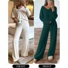 imageANRABESS Womens Fleece Pajama Sets 2 Piece Outfits Matching Lounge Set Casual Ribbed Knit Long Sleeve Pj 2025 Fall SleepwearDark Green