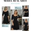 imageANRABESS Womens Half Sleeve Mini Dress 2025 Fall Square Neck Casual Flowy Wedding Guest Dresses Summer Beach Vacation OutfitsBlack