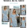 imageANRABESS Womens Half Sleeve Mini Dress 2025 Fall Square Neck Casual Flowy Wedding Guest Dresses Summer Beach Vacation OutfitsBlue Yellow Floral