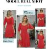 imageANRABESS Womens Half Sleeve Mini Dress 2025 Fall Square Neck Casual Flowy Wedding Guest Dresses Summer Beach Vacation OutfitsRed
