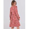 imageANRABESS Womens Long Sleeve Dress 2025 Fall Casual V Neck Tiered Flowy Short Dresses Beach Travel Vacation OutfitsFloral Red