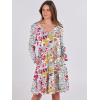 imageANRABESS Womens Long Sleeve Dress 2025 Fall Casual V Neck Tiered Flowy Short Dresses Beach Travel Vacation OutfitsPrint Floral