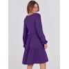 imageANRABESS Womens Long Sleeve Dress 2025 Fall Casual V Neck Tiered Flowy Short Dresses Beach Travel Vacation OutfitsPurple