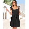 imageANRABESS Womens Sleeveless Tie Strap Mini Dress Summer Square Neck Smocked A Line Swing Elegant Cute Cocktail Short DressesBlack