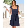 imageANRABESS Womens Sleeveless Tie Strap Mini Dress Summer Square Neck Smocked A Line Swing Elegant Cute Cocktail Short DressesDark Blue