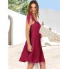 imageANRABESS Womens Sleeveless Tie Strap Mini Dress Summer Square Neck Smocked A Line Swing Elegant Cute Cocktail Short DressesDark Red